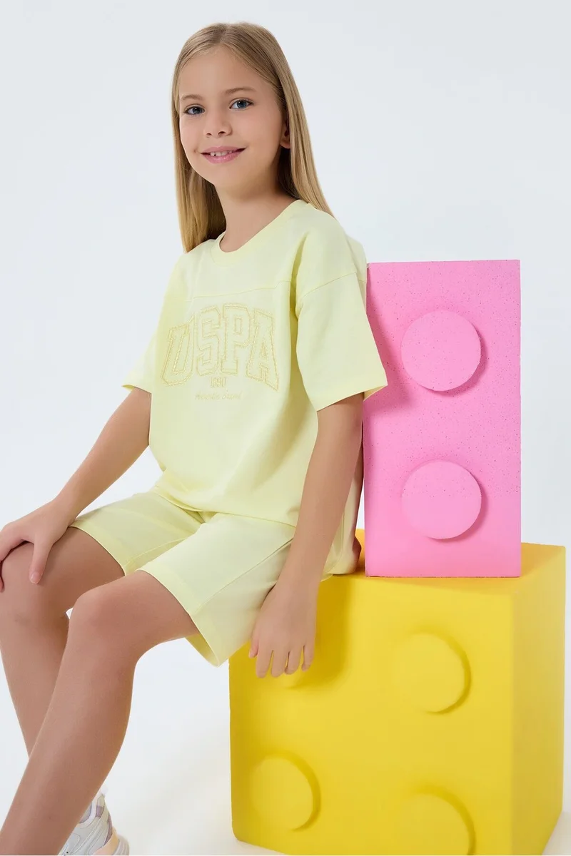 U.S. Polo Assn. U.S. Polo Assn. Girls Yellow Bermuda Set